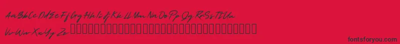 SmartSignature Font – Black Fonts on Red Background
