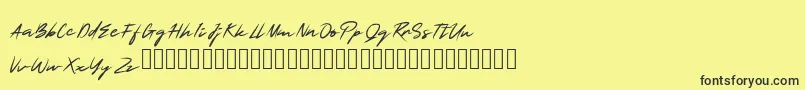 SmartSignature Font – Black Fonts on Yellow Background