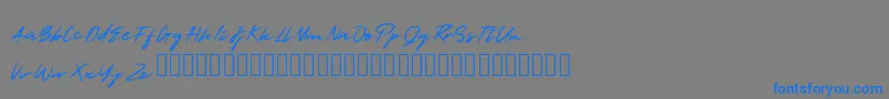 SmartSignature-Schriftart – Blaue Schriften auf grauem Hintergrund