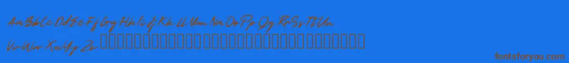 SmartSignature Font – Brown Fonts on Blue Background