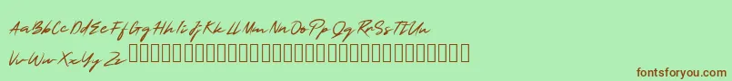 SmartSignature-fontti – ruskeat fontit vihreällä taustalla