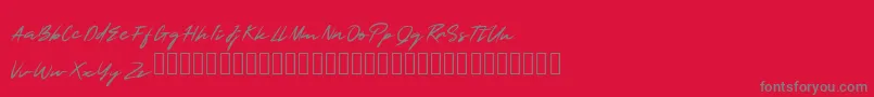 Fonte SmartSignature – fontes cinzas em um fundo vermelho