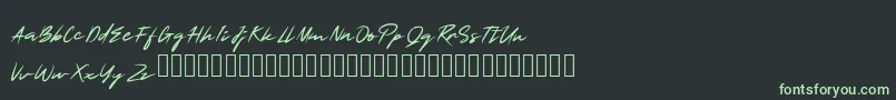 SmartSignature Font – Green Fonts on Black Background