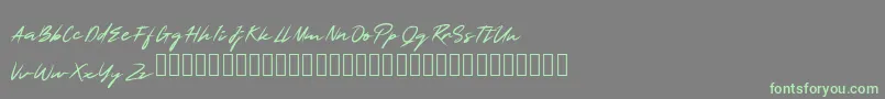 フォントSmartSignature – 灰色の背景に緑のフォント