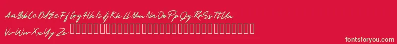 SmartSignature Font – Green Fonts on Red Background