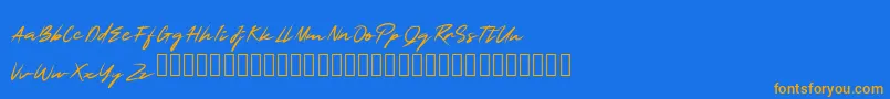 SmartSignature Font – Orange Fonts on Blue Background