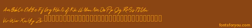 SmartSignature Font – Orange Fonts on Brown Background