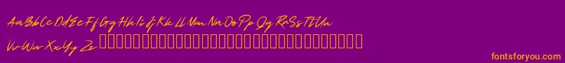 SmartSignature Font – Orange Fonts on Purple Background