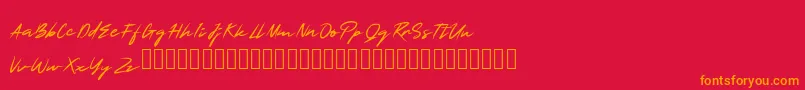 SmartSignature Font – Orange Fonts on Red Background