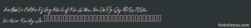SmartSignature Font – Pink Fonts on Black Background