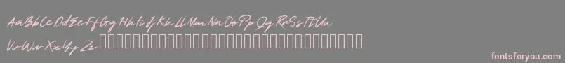 SmartSignature Font – Pink Fonts on Gray Background