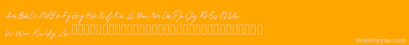 SmartSignature Font – Pink Fonts on Orange Background