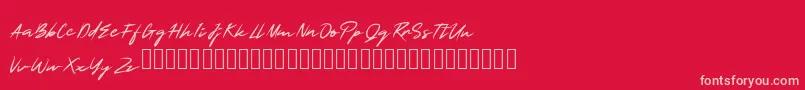 SmartSignature Font – Pink Fonts on Red Background