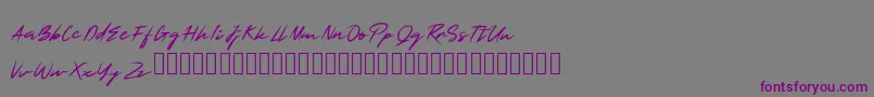 フォントSmartSignature – 紫色のフォント、灰色の背景