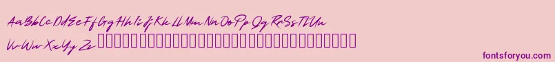 SmartSignature Font – Purple Fonts on Pink Background
