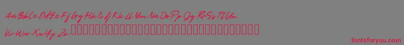 SmartSignature Font – Red Fonts on Gray Background