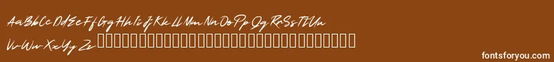 SmartSignature Font – White Fonts on Brown Background