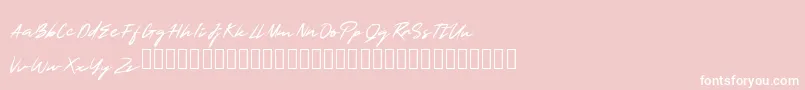 SmartSignature Font – White Fonts on Pink Background