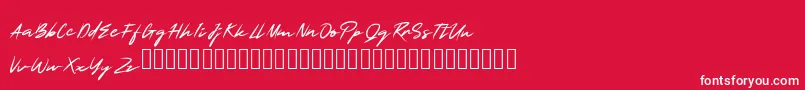 SmartSignature Font – White Fonts on Red Background