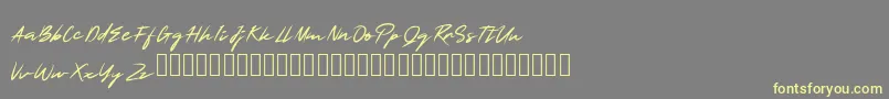 SmartSignature Font – Yellow Fonts on Gray Background