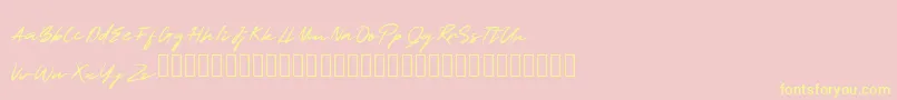 SmartSignature Font – Yellow Fonts on Pink Background