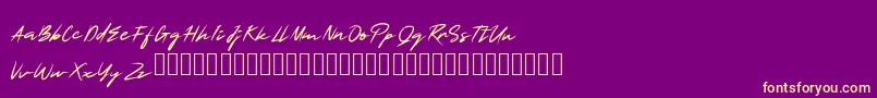 SmartSignature Font – Yellow Fonts on Purple Background