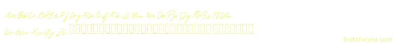 SmartSignature Font – Yellow Fonts on White Background