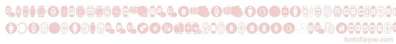 Smartwatch Font – Pink Fonts on White Background