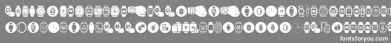 Czcionka Smartwatch – białe czcionki na szarym tle