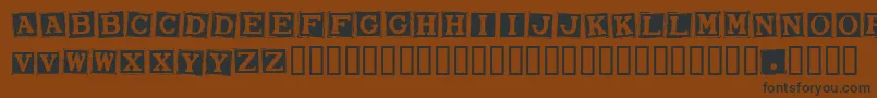 smarw   -Schriftart – Schwarze Schriften auf braunem Hintergrund
