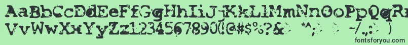 フォントSmash – 緑の背景に黒い文字