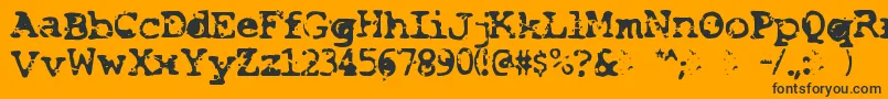 Smash-fontti – mustat fontit oranssilla taustalla