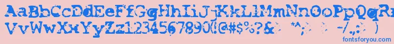 フォントSmash – ピンクの背景に青い文字