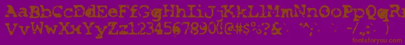 フォントSmash – 紫色の背景に茶色のフォント