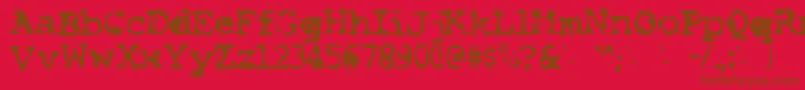 Smash Font – Brown Fonts on Red Background