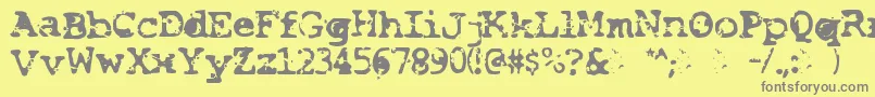 Smash-Schriftart – Graue Schriften auf gelbem Hintergrund