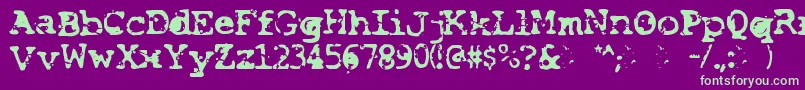 フォントSmash – 紫の背景に緑のフォント