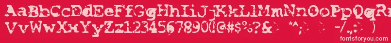 Smash Font – Pink Fonts on Red Background
