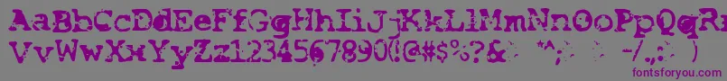 Smash Font – Purple Fonts on Gray Background