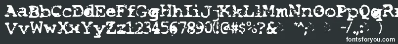 Smash Font – White Fonts on Black Background