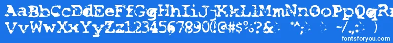Smash Font – White Fonts on Blue Background
