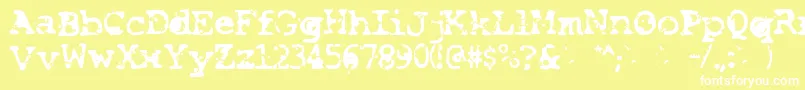 Шрифт Smash – белые шрифты на жёлтом фоне
