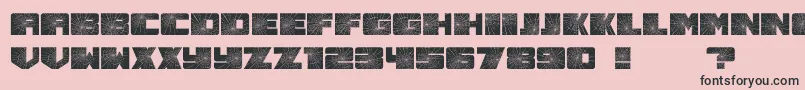 Smashed-Schriftart – Schwarze Schriften auf rosa Hintergrund