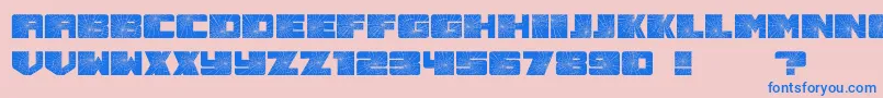 Smashed-fontti – siniset fontit vaaleanpunaisella taustalla