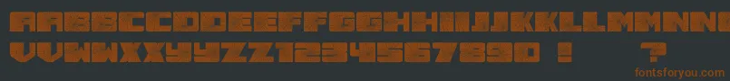 Smashed-fontti – ruskeat fontit mustalla taustalla