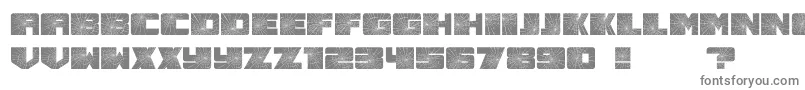 Smashed Font – Gray Fonts on White Background