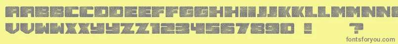 Smashed Font – Gray Fonts on Yellow Background