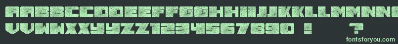 Smashed Font – Green Fonts on Black Background