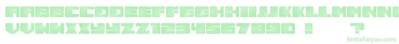 Smashed Font – Green Fonts on White Background