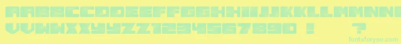 Smashed Font – Green Fonts on Yellow Background